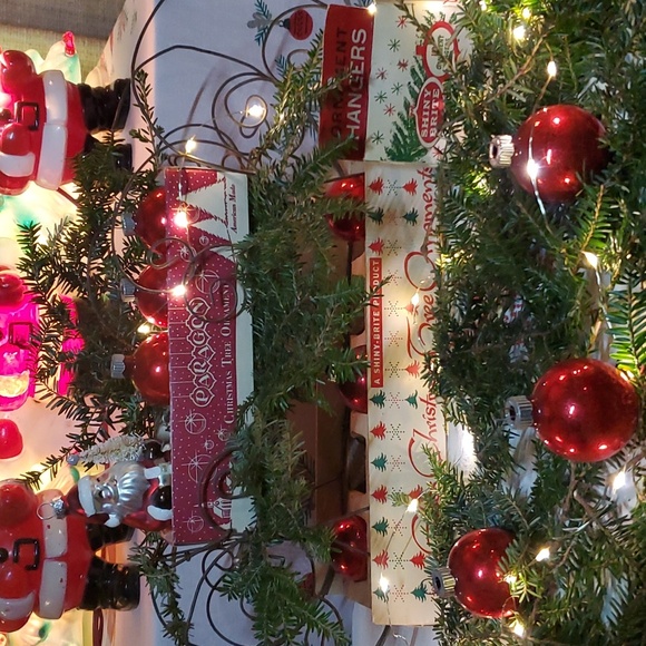 💥SOLD💥Antique Heavy Wire Sleigh,Santa,Lights,Shiny Brites&Original Boxs - Picture 7 of 12